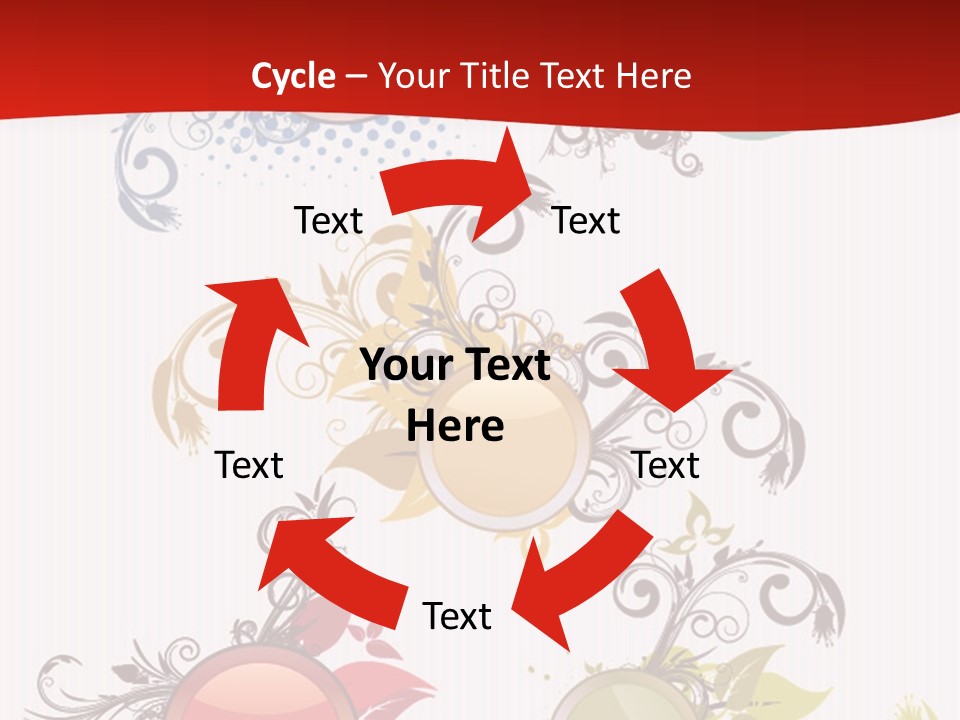 A Red And White Background With A Bunch Of Different Shapes PowerPoint Template