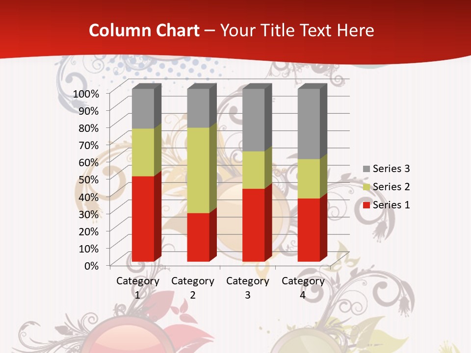 A Red And White Background With A Bunch Of Different Shapes PowerPoint Template