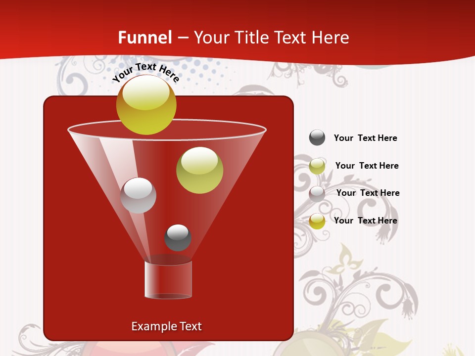 A Red And White Background With A Bunch Of Different Shapes PowerPoint Template