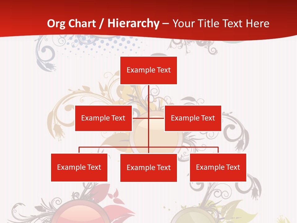 A Red And White Background With A Bunch Of Different Shapes PowerPoint Template