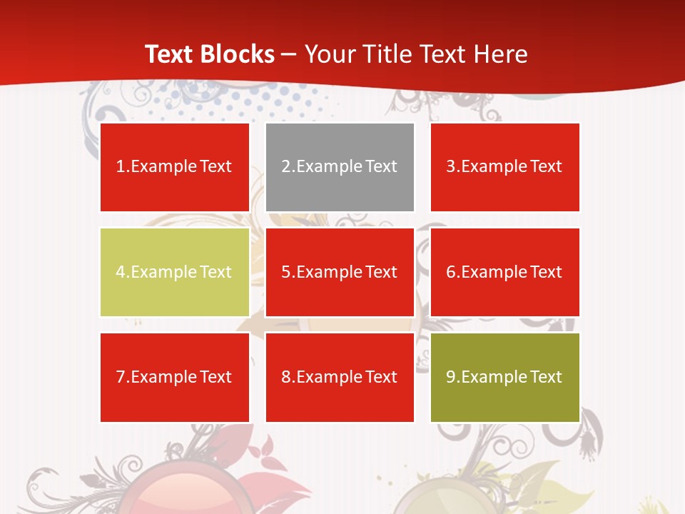 A Red And White Background With A Bunch Of Different Shapes PowerPoint Template