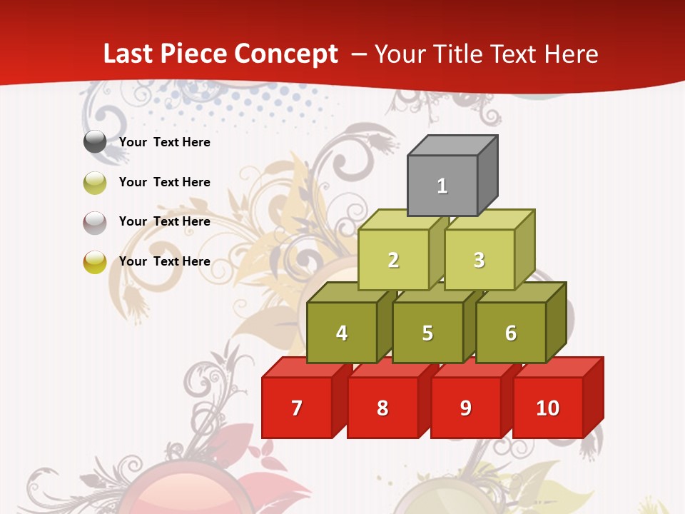 A Red And White Background With A Bunch Of Different Shapes PowerPoint Template