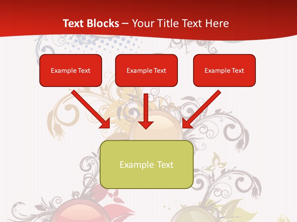 A Red And White Background With A Bunch Of Different Shapes PowerPoint Template