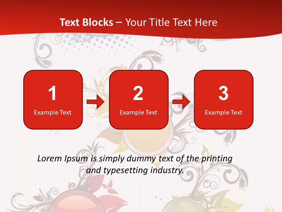 A Red And White Background With A Bunch Of Different Shapes PowerPoint Template