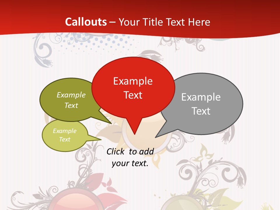 A Red And White Background With A Bunch Of Different Shapes PowerPoint Template