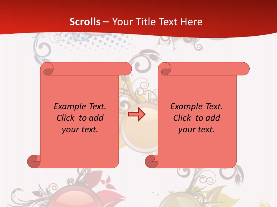 A Red And White Background With A Bunch Of Different Shapes PowerPoint Template