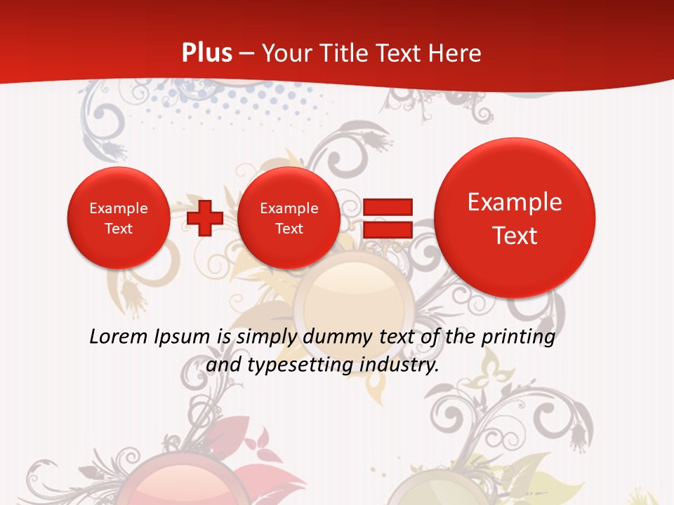 A Red And White Background With A Bunch Of Different Shapes PowerPoint Template