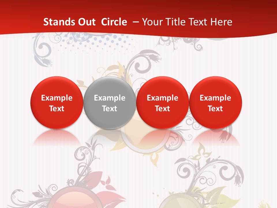 A Red And White Background With A Bunch Of Different Shapes PowerPoint Template