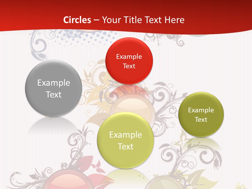 A Red And White Background With A Bunch Of Different Shapes PowerPoint Template