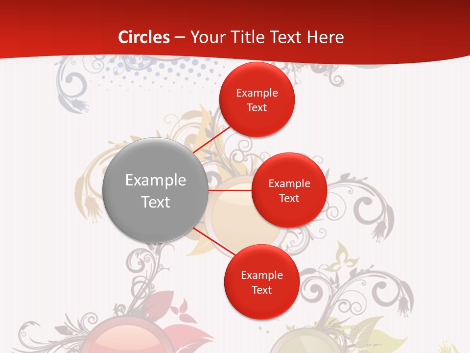 A Red And White Background With A Bunch Of Different Shapes PowerPoint Template