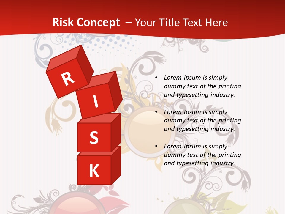 A Red And White Background With A Bunch Of Different Shapes PowerPoint Template