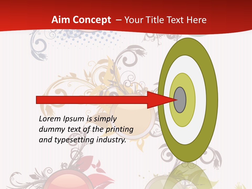 A Red And White Background With A Bunch Of Different Shapes PowerPoint Template