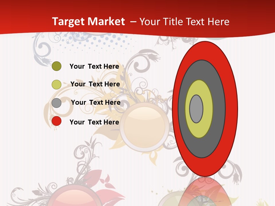 A Red And White Background With A Bunch Of Different Shapes PowerPoint Template