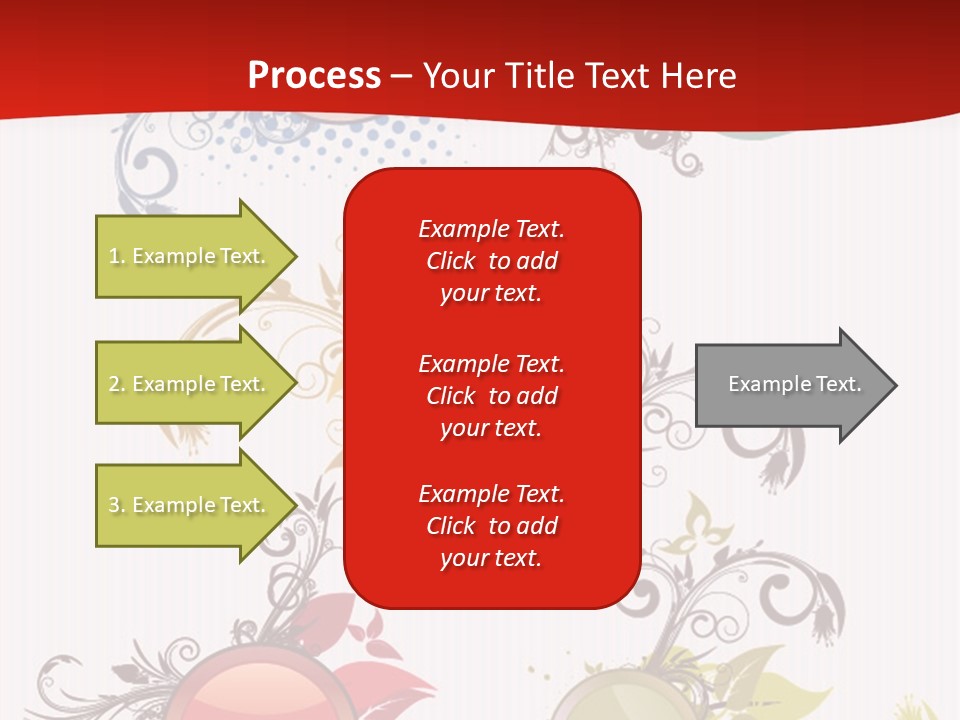 A Red And White Background With A Bunch Of Different Shapes PowerPoint Template