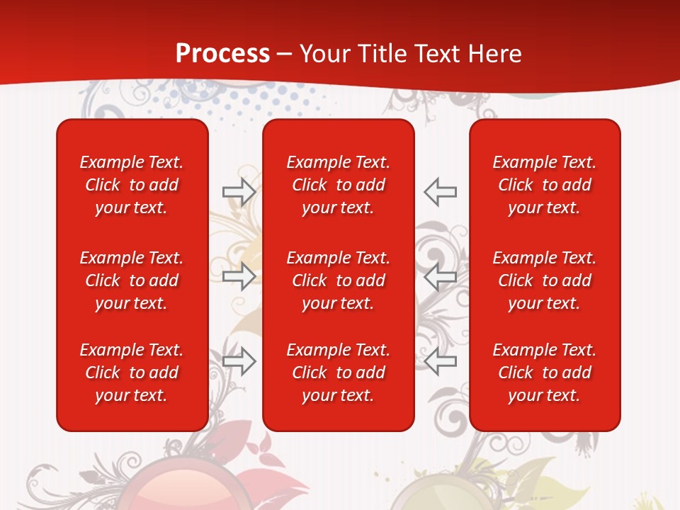 A Red And White Background With A Bunch Of Different Shapes PowerPoint Template