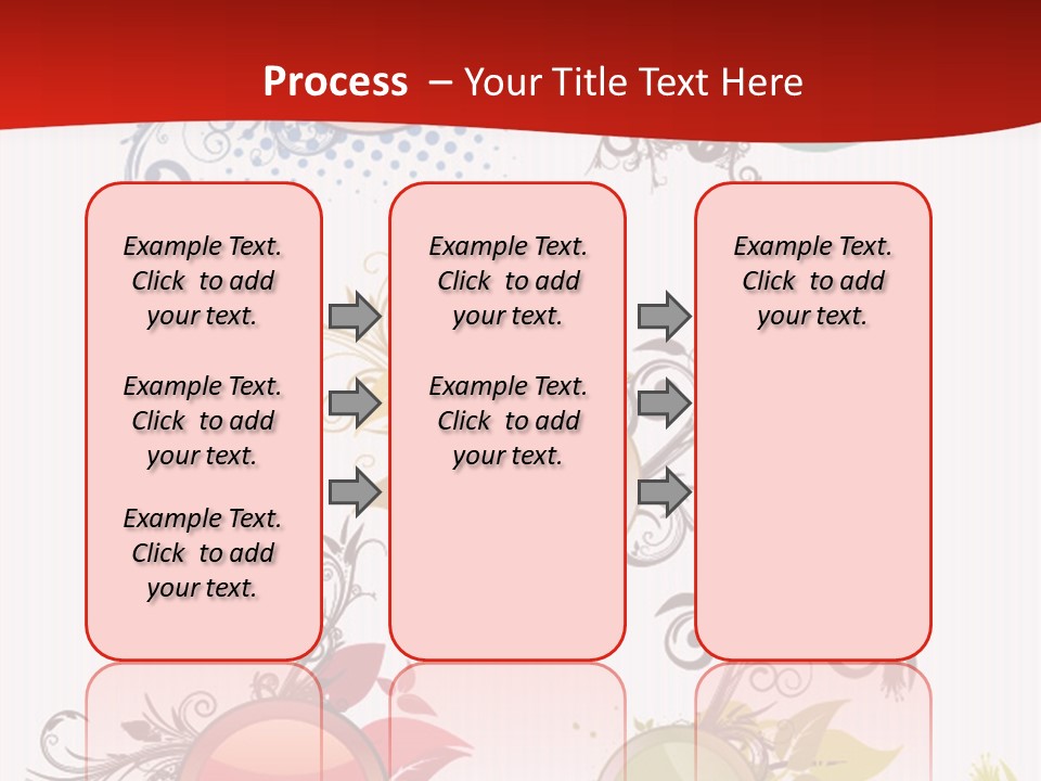 A Red And White Background With A Bunch Of Different Shapes PowerPoint Template