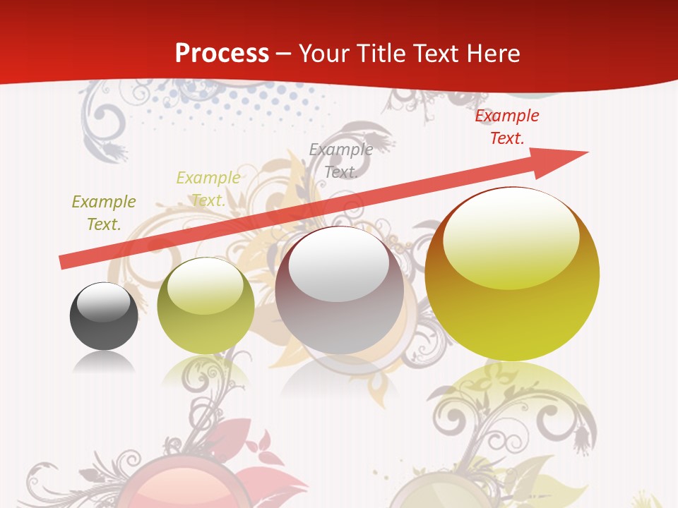 A Red And White Background With A Bunch Of Different Shapes PowerPoint Template