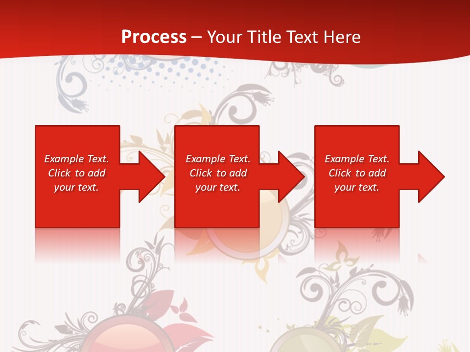 A Red And White Background With A Bunch Of Different Shapes PowerPoint Template