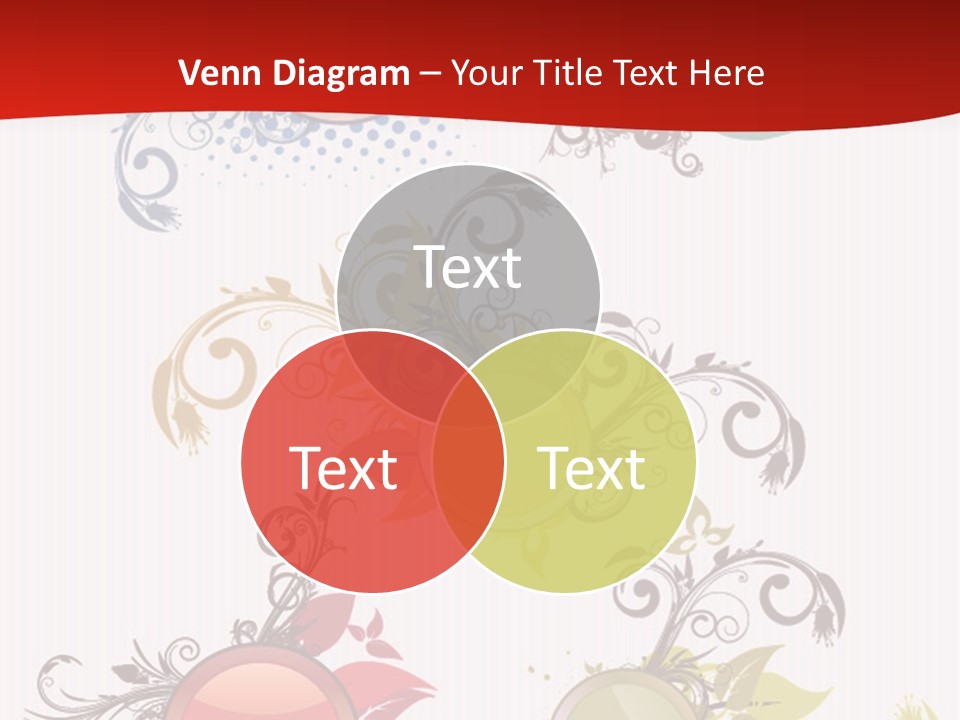 A Red And White Background With A Bunch Of Different Shapes PowerPoint Template