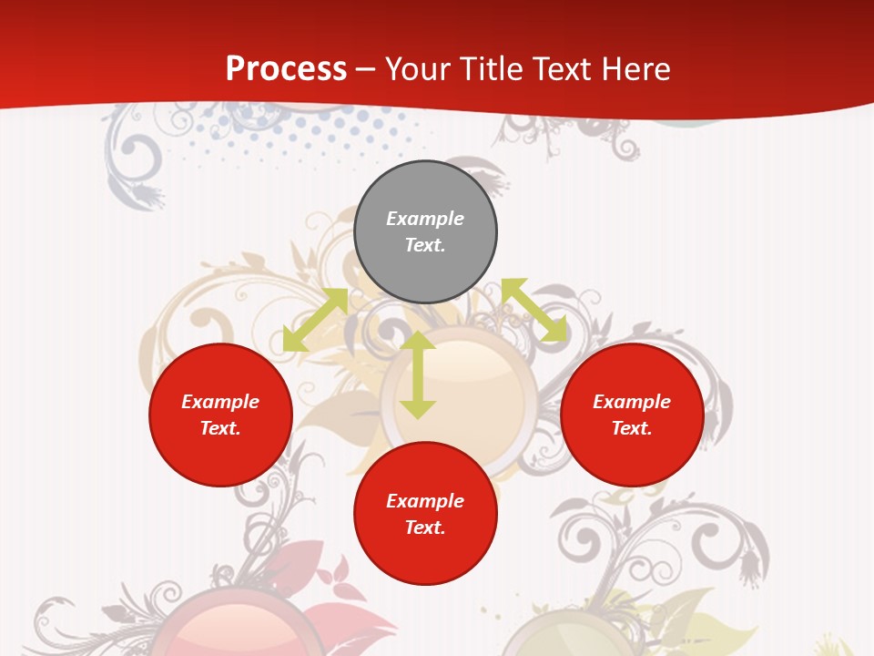 A Red And White Background With A Bunch Of Different Shapes PowerPoint Template