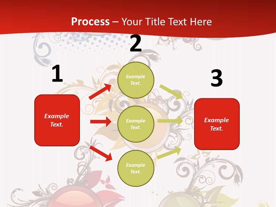 A Red And White Background With A Bunch Of Different Shapes PowerPoint Template