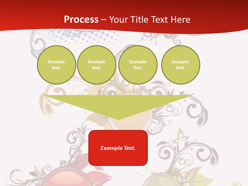 A Red And White Background With A Bunch Of Different Shapes PowerPoint Template