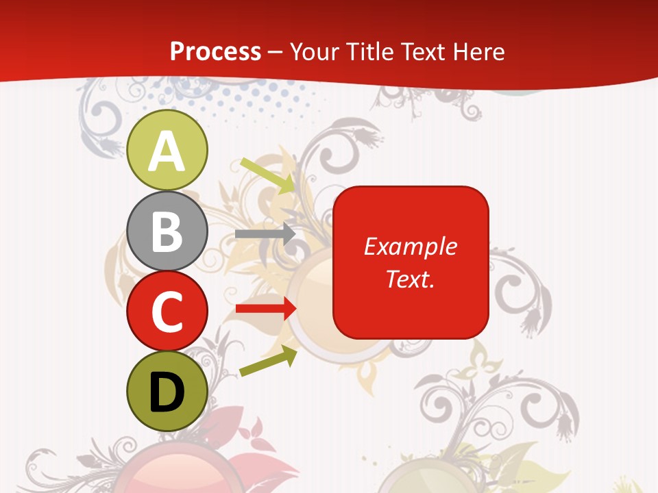 A Red And White Background With A Bunch Of Different Shapes PowerPoint Template