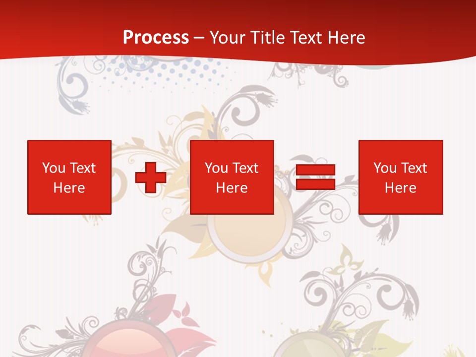 A Red And White Background With A Bunch Of Different Shapes PowerPoint Template