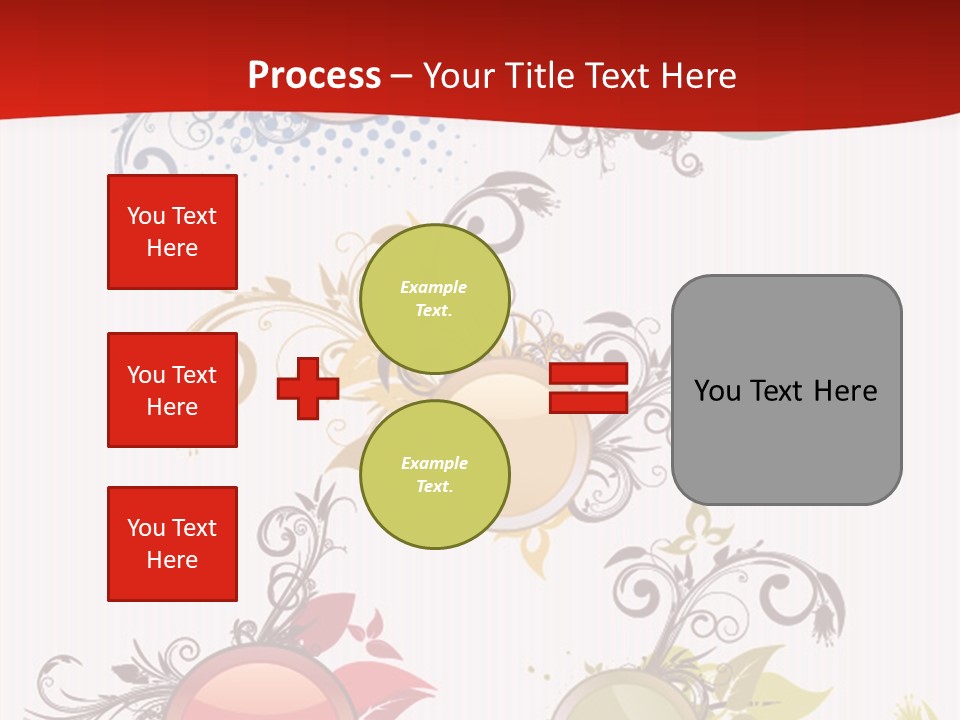A Red And White Background With A Bunch Of Different Shapes PowerPoint Template