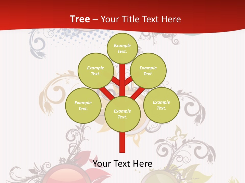A Red And White Background With A Bunch Of Different Shapes PowerPoint Template