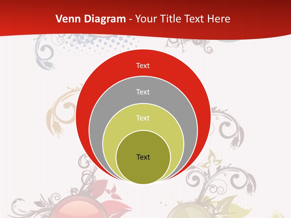 A Red And White Background With A Bunch Of Different Shapes PowerPoint Template