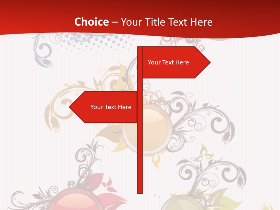 A Red And White Background With A Bunch Of Different Shapes PowerPoint Template
