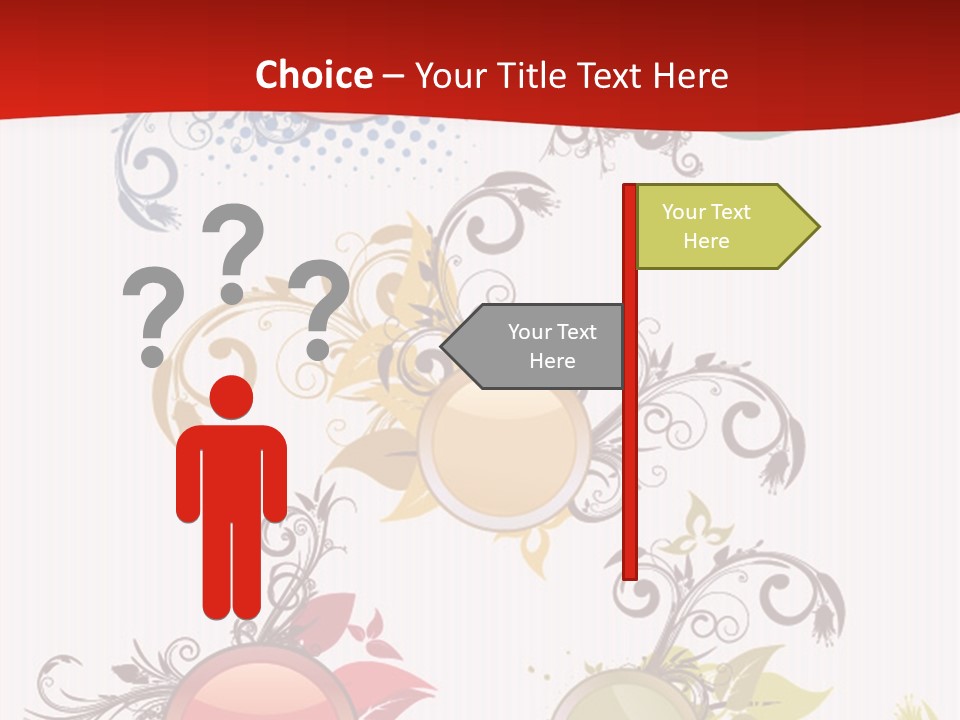 A Red And White Background With A Bunch Of Different Shapes PowerPoint Template