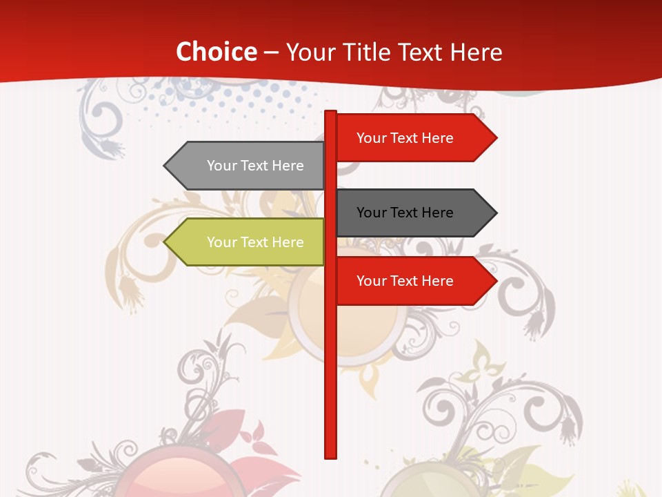 A Red And White Background With A Bunch Of Different Shapes PowerPoint Template