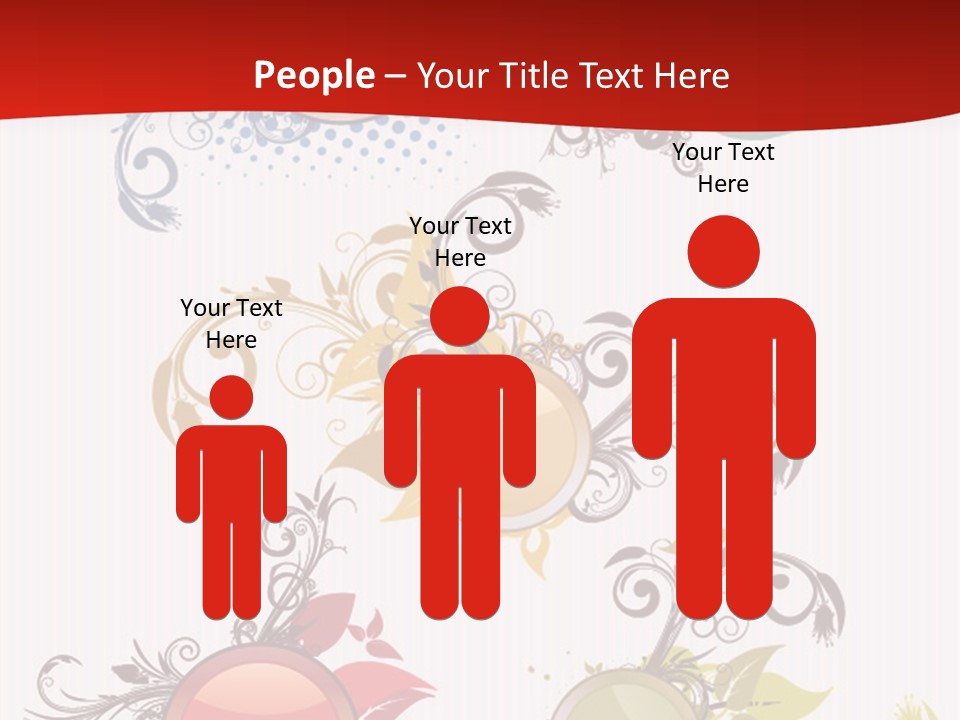 A Red And White Background With A Bunch Of Different Shapes PowerPoint Template