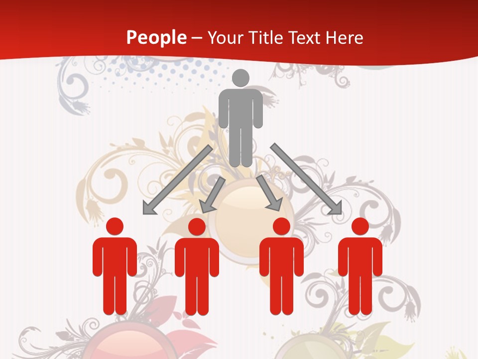 A Red And White Background With A Bunch Of Different Shapes PowerPoint Template