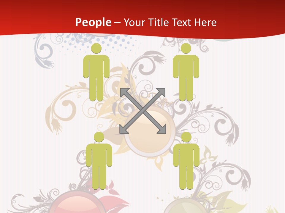 A Red And White Background With A Bunch Of Different Shapes PowerPoint Template