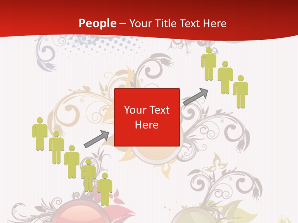 A Red And White Background With A Bunch Of Different Shapes PowerPoint Template