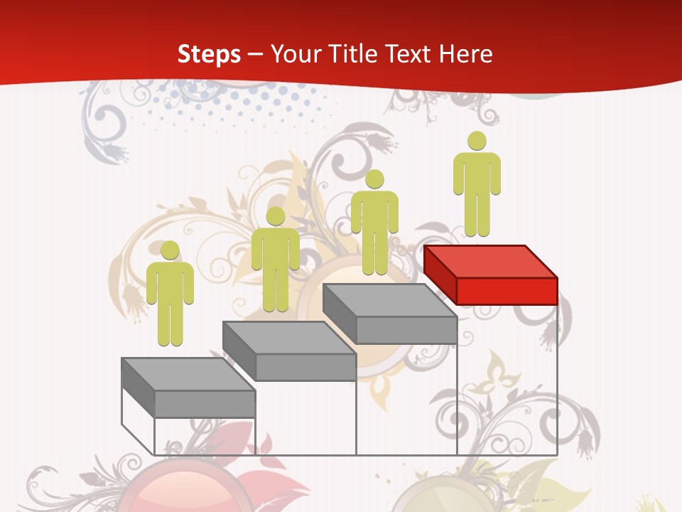 A Red And White Background With A Bunch Of Different Shapes PowerPoint Template