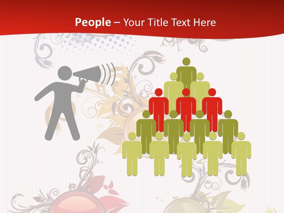 A Red And White Background With A Bunch Of Different Shapes PowerPoint Template