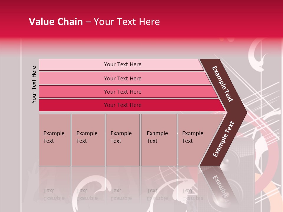 A Black And Red Flyer With Speakers PowerPoint Template