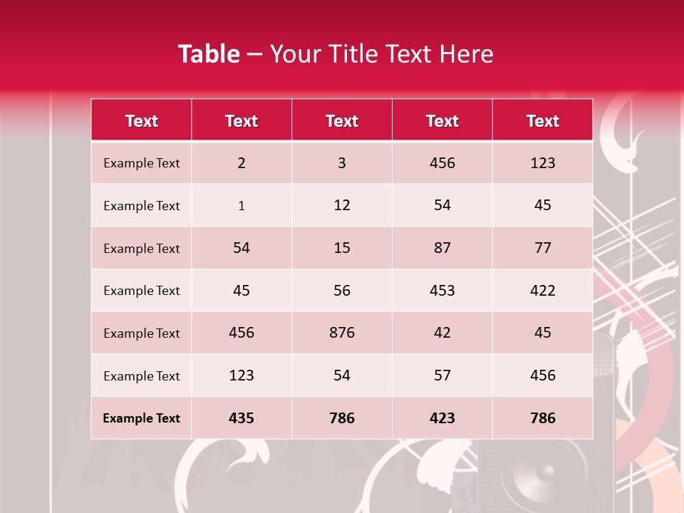 A Black And Red Flyer With Speakers PowerPoint Template