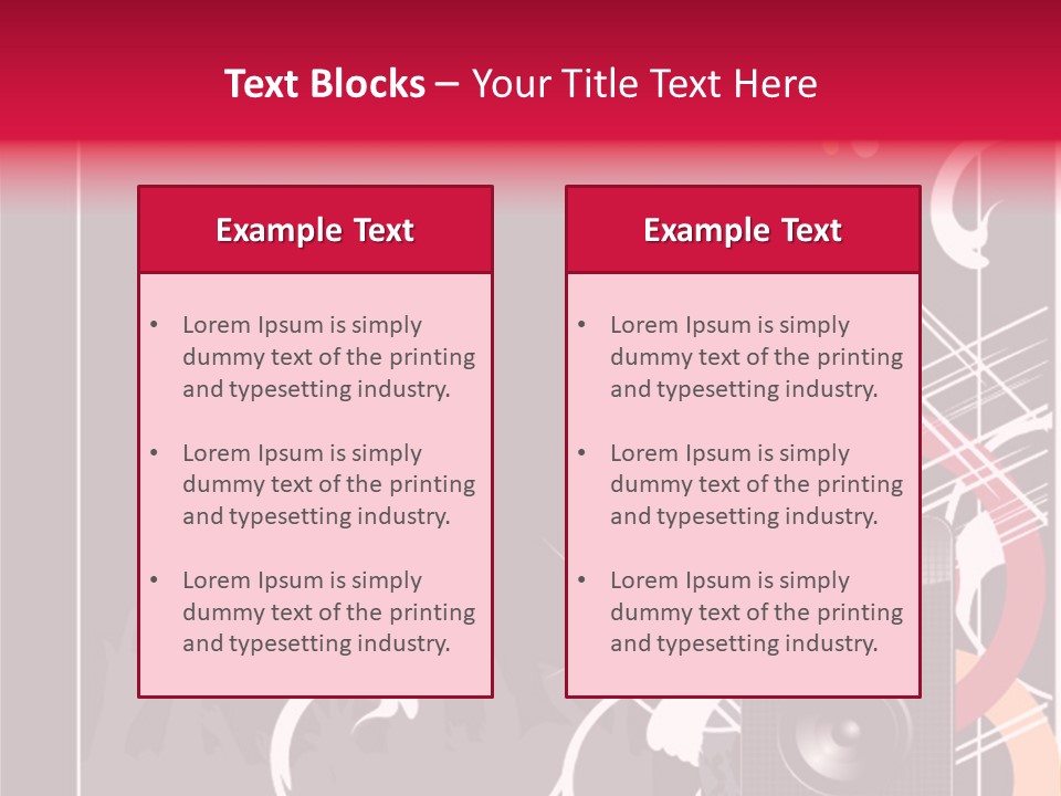 A Black And Red Flyer With Speakers PowerPoint Template