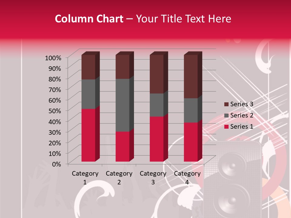 A Black And Red Flyer With Speakers PowerPoint Template