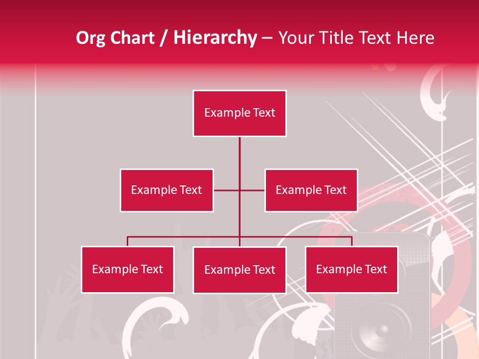 A Black And Red Flyer With Speakers PowerPoint Template