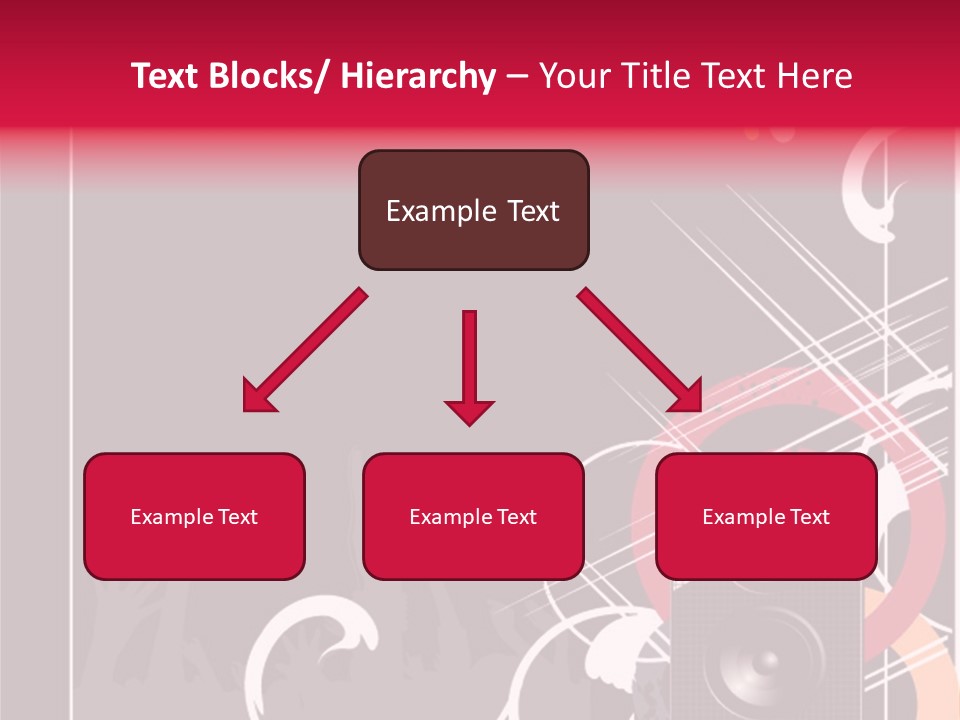 A Black And Red Flyer With Speakers PowerPoint Template