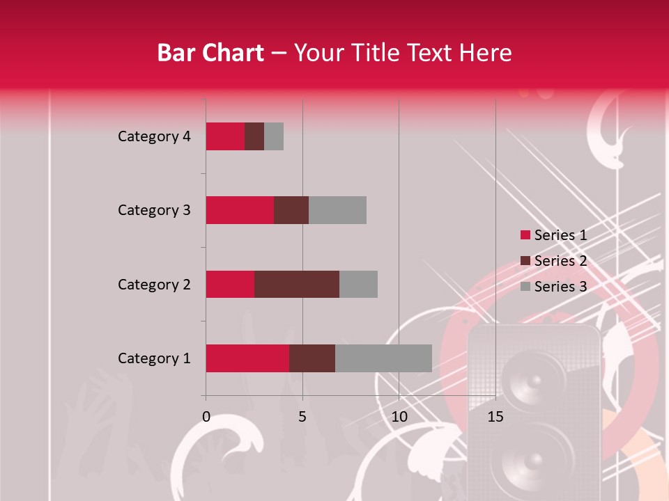 A Black And Red Flyer With Speakers PowerPoint Template