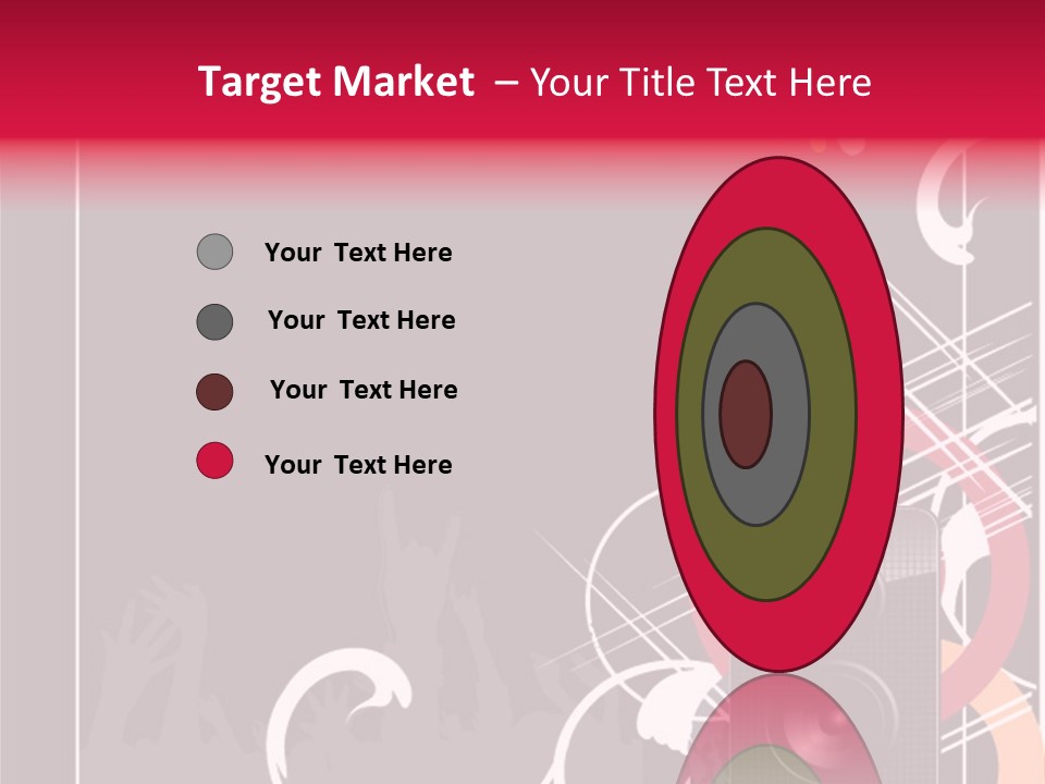 A Black And Red Flyer With Speakers PowerPoint Template