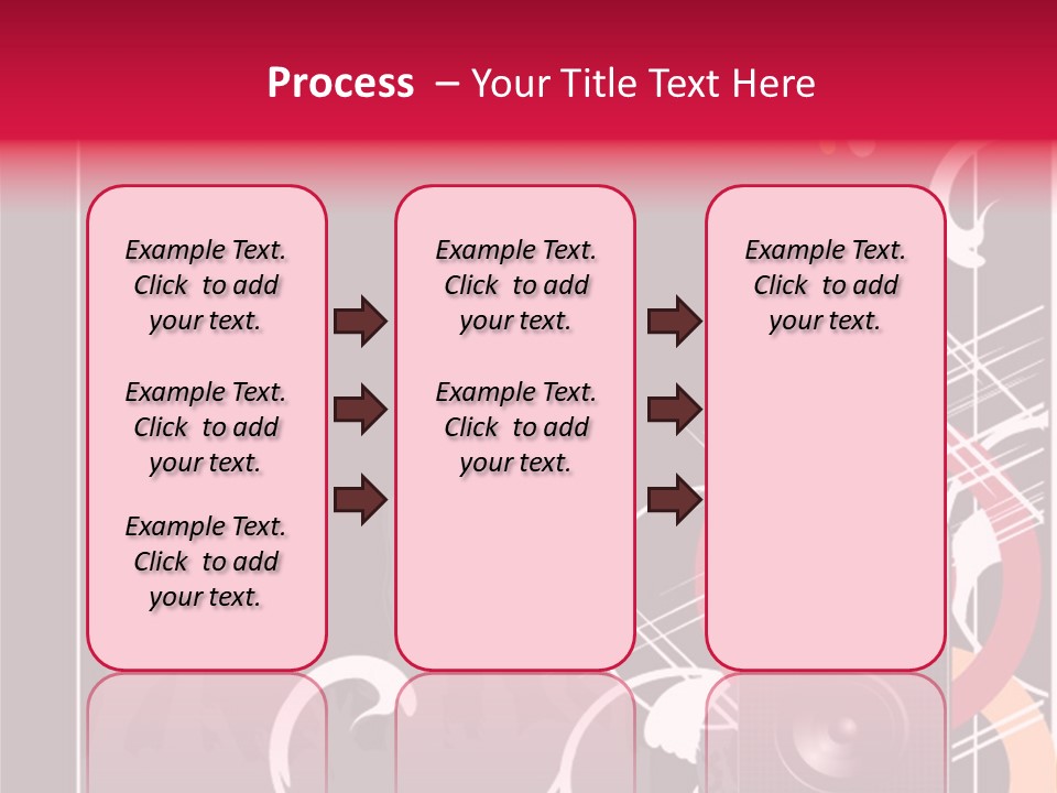A Black And Red Flyer With Speakers PowerPoint Template