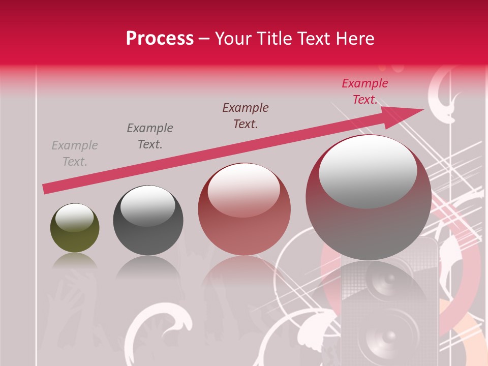 A Black And Red Flyer With Speakers PowerPoint Template